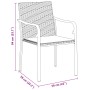 Set de comedor exterior de 3 piezas con cojines - Ratán marrón von , Gartenstühle - Ref: Foro24-3379044, Preis: 183,51 €, Rab...