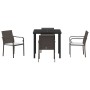 Set de Comedor para Jardín de 5 Piezas con Cojines de Poliratán Marrón by , Garden chairs - Ref: Foro24-3379045, Price: 275,1...
