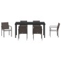Conjunto de comedor para el jardín de 7 piezas con cojines de