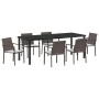 Juego de Comedor de Jardín de 7 Piezas con Cojines de Ratán Sintético Marrón by , Garden chairs - Ref: Foro24-3379049, Price:...