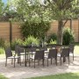 Conjunto de comedor para el jardín de 9 piezas con cojines de poliratán marrón von , Gartenstühle - Ref: Foro24-3379050, Prei...