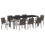 Conjunto de comedor para el jardín de 9 piezas con cojines de poliratán marrón von , Gartenstühle - Ref: Foro24-3379050, Prei...