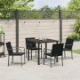 Conjunto de Comedor de Jardín de 5 Piezas con Cojines de Poliratán Negro | Foro24.es | Tu tienda online para hogar, jardín y más Foro24.es