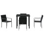 Conjunto de Comedor de Jardín de 5 Piezas con Cojines de Poliratán Negro | Foro24.es | Tu tienda online para hogar, jardín y más Foro24.es