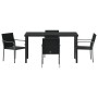 Juego de Comedor de Jardín de 5 Piezas con Cojines de Rattan Negro von , Gartenstühle - Ref: Foro24-3379053, Preis: 316,12 €,...