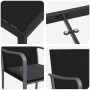Juego de comedor de jardín de 5 piezas con cojines de ratán negro von , Gartenstühle - Ref: Foro24-3379054, Preis: 329,30 €, ...