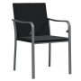 Juego de comedor de jardín de 7 piezas con cojines de poliratán negro by , Garden chairs - Ref: Foro24-3379055, Price: 428,67...