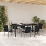Conjunto de comedor de jardín de 7 piezas de  con cojines de ratán sintético negro | Foro24.es | Tu tienda online para hogar, jardín y más Foro24.es
