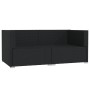 2-seater sofa with black synthetic rattan cushions by vidaXL, Garden sets - Ref: Foro24-317531, Price: 256,39 €, Discount: %