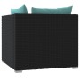 2-seater sofa with black synthetic rattan cushions by vidaXL, Garden sets - Ref: Foro24-317531, Price: 256,39 €, Discount: %