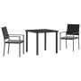 Conjunto de Comedor de Jardín de 5 Piezas con Cojines en Rattan Poliéster Negro von , Gartenstühle - Ref: Foro24-3379075, Pre...