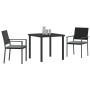 Conjunto de Comedor de Jardín de 5 Piezas con Cojines en Rattan Poliéster Negro von , Gartenstühle - Ref: Foro24-3379075, Pre...