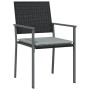 Conjunto de Comedor de Jardín de 9 Piezas con Cojines de Polirratán Negro | Foro24.es | Tu tienda online para hogar, jardín y más Foro24.es