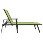 Steel and green textilene sun lounger by vidaXL, Loungers - Ref: Foro24-317598, Price: 115,72 €, Discount: %