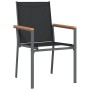 Conjunto de 3 Negro Textileno y acero revestido Estándar von , Gartenstühle - Ref: Foro24-3379089, Preis: 314,88 €, Rabatt: %