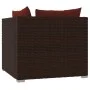 Sofá de 2 plazas con cojines ratán sintético marrón by vidaXL, Garden sets - Ref: Foro24-317542, Price: 185,81 €, Discount: %