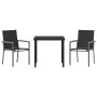 Juego de Comedor de Jardín de 9 Piezas Textileno Negro y Acero von , Gartenstühle - Ref: Foro24-3379092, Preis: 519,14 €, Rab...
