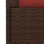 Sofá de 2 plazas con cojines ratán sintético marrón by vidaXL, Garden sets - Ref: Foro24-317542, Price: 185,81 €, Discount: %