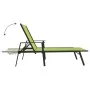 Steel and green textilene sun lounger by vidaXL, Loungers - Ref: Foro24-317598, Price: 115,72 €, Discount: %