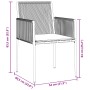 Conjunto de Comedor Jardín de 3 Piezas con Cojines Rattan Polipropileno Negro | Foro24.es | Tu tienda online para hogar, jardín y más Foro24.es