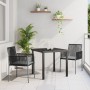 Set de Comedor de Jardín de 5 Piezas con Cojines Ratán Poliéster Negro by , Garden chairs - Ref: Foro24-3379110, Price: 386,0...