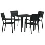 Juego de Comedor de Jardín de 5 Piezas Negro HDPE von , Gartenstühle - Ref: Foro24-3379143, Preis: 318,56 €, Rabatt: %