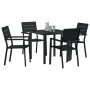 Juego de Comedor de Jardín de 5 Piezas Negro HDPE von , Gartenstühle - Ref: Foro24-3379143, Preis: 318,56 €, Rabatt: %