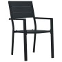 Juego de Comedor de Jardín de 5 Piezas Negro HDPE von , Gartenstühle - Ref: Foro24-3379143, Preis: 318,56 €, Rabatt: %