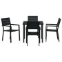 Juego de Comedor de Jardín de 5 Piezas Negro HDPE von , Gartenstühle - Ref: Foro24-3379143, Preis: 318,56 €, Rabatt: %
