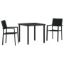 Juego de Comedor de Jardín de 9 piezas Negro Poly Ratán von , Gartenstühle - Ref: Foro24-3379155, Preis: 556,78 €, Rabatt: %