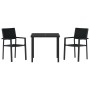 Juego de Comedor de Jardín de 9 piezas Negro Poly Ratán von , Gartenstühle - Ref: Foro24-3379155, Preis: 556,78 €, Rabatt: %