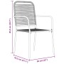 Juego de comedor de jardín de 5 piezas de cuerda de algodón y acero negro | Foro24.es | Tu tienda online para hogar, jardín y más Foro24.es