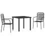 Juego de Comedor de Jardín de 7 Piezas Negro Cuerda de Algodón y Acero | Foro24.es | Tu tienda online para hogar, jardín y más Foro24.es