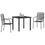 Juego de Comedor de Jardín de 7 Piezas Negro Cuerda de Algodón y Acero von , Gartenstühle - Ref: Foro24-3379161, Preis: 444,9...