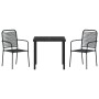 Juego de Comedor de Jardín de 9 Piezas Negro Cuerda de Algodón y Acero von , Gartenstühle - Ref: Foro24-3379162, Preis: 538,6...