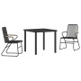 Conjunto de Comedor de Jardín de 3 Piezas Negro Rattan de PVC | Foro24.es | Tu tienda online para hogar, jardín y más Foro24.es
