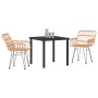 Conjunto de Comedor de Jardín de 5 Piezas Marrón Ratán Poliéster von , Gartenstühle - Ref: Foro24-3379178, Preis: 353,85 €, R...