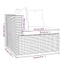 3-seater garden sofa with brown synthetic rattan cushions by vidaXL, Garden sets - Ref: Foro24-317555, Price: 340,57 €, Disco...