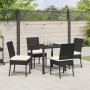 Conjunto de Comedor de Jardín 5 Piezas Negro Poliratán von , Gartenstühle - Ref: Foro24-3379220, Preis: 304,70 €, Rabatt: %
