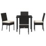Conjunto de Comedor de Jardín 5 Piezas Negro Poliratán von , Gartenstühle - Ref: Foro24-3379220, Preis: 304,70 €, Rabatt: %
