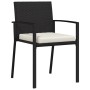 Conjunto de Comedor de Jardín de 5 Piezas en Negro de Poliratán | Foro24.es | Tu tienda online para hogar, jardín y más Foro24.es