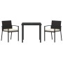 Conjunto de Comedor de Jardín de 7 Piezas Poliratán Negro | Foro24.es | Tu tienda online para hogar, jardín y más Foro24.es