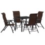 Set de Comedor de Jardín de 5 Piezas Marrón Poliratán | Foro24.es | Tu tienda online para hogar, jardín y más Foro24.es
