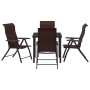 Set de Comedor de Jardín de 5 Piezas Marrón Poliratán | Foro24.es | Tu tienda online para hogar, jardín y más Foro24.es