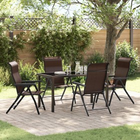 Set de Comedor de Jardín de 5 Piezas Marrón
