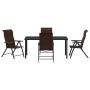 Conjunto de Jardín de 5 piezas Marrón Poliratán | Foro24.es | Tu tienda online para hogar, jardín y más Foro24.es