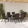 Set de Comedor de Jardín de 7 Piezas Marrón Poliratán | Foro24.es | Tu tienda online para hogar, jardín y más Foro24.es
