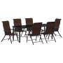 Set de comedor de jardín 7 piezas ratán marrón | Foro24.es | Tu tienda online para hogar, jardín y más Foro24.es
