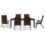 Set de comedor de jardín 7 piezas ratán marrón | Foro24.es | Tu tienda online para hogar, jardín y más Foro24.es