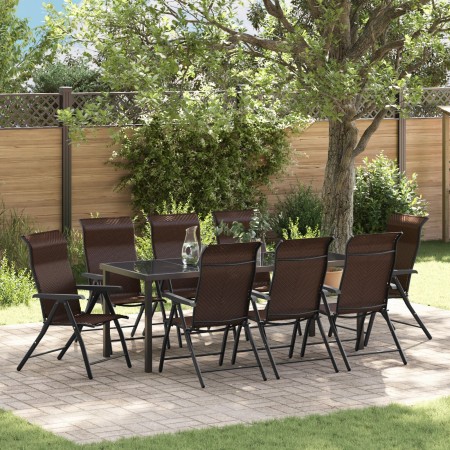 Set de Comedor de Jardín 9 Piezas Marrón Poliratán | Foro24.es | Tu tienda online para hogar, jardín y más Foro24.es